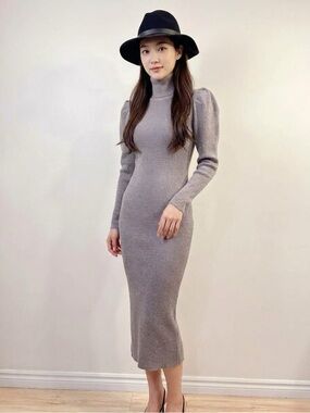 Turtle Neck Maxi Dress